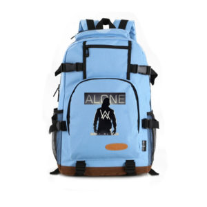 Alan Walker Backpack School Bag Black Red Blue