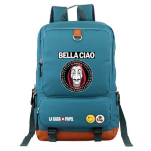 La Casa De Papel Canvas Backpack Shoulder School Bag