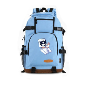 Marshmello Backpack School Bag Black Red Blue