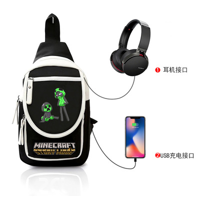 Creeper Crossbody Sling Bag Shoulder Bag Chest Bag USB - Image 12