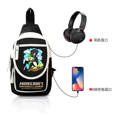 Creeper Crossbody Sling Bag Shoulder Bag Chest Bag USB - Image 7