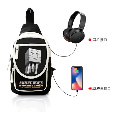 Creeper Crossbody Sling Bag Shoulder Bag Chest Bag USB - Image 22