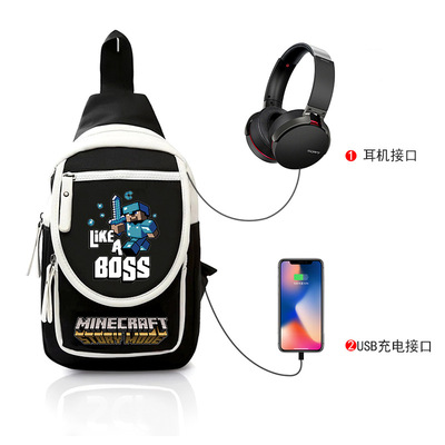 Creeper Crossbody Sling Bag Shoulder Bag Chest Bag USB - Image 2