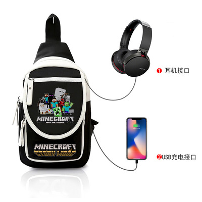 Creeper Crossbody Sling Bag Shoulder Bag Chest Bag USB - Image 21