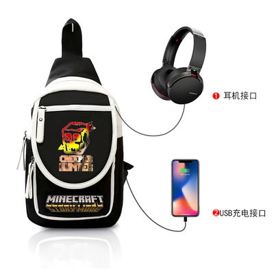 Creeper Crossbody Sling Bag Shoulder Bag Chest Bag USB - Image 19