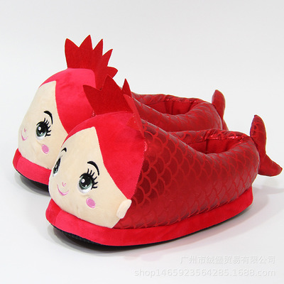 Mermaid Winter Soft Plush Slippers - Image 2