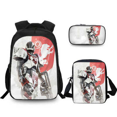 16″Destiny 2 Backpack School Bag+Shoulder Bag+Pencil Bag - Image 9