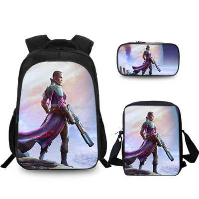 16″Destiny 2 Backpack School Bag+Shoulder Bag+Pencil Bag - Image 5