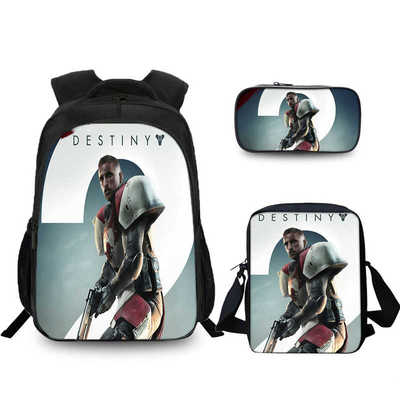 16″Destiny 2 Backpack School Bag+Shoulder Bag+Pencil Bag - Image 3