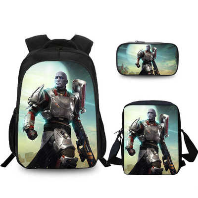 16″Destiny 2 Backpack School Bag+Shoulder Bag+Pencil Bag - Image 2