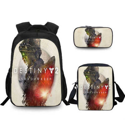 16″Destiny 2 Backpack School Bag+Shoulder Bag+Pencil Bag - Image 22