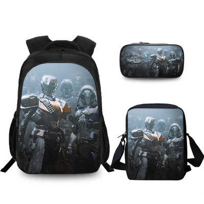 16″Destiny 2 Backpack School Bag+Shoulder Bag+Pencil Bag - Image 21