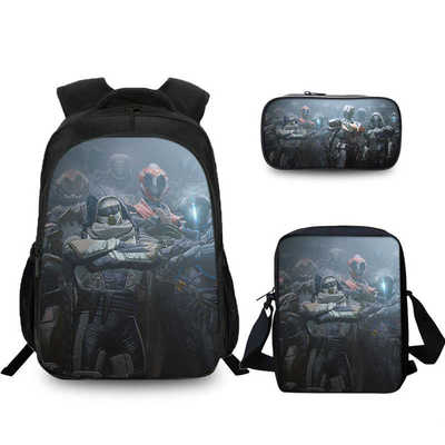 16″Destiny 2 Backpack School Bag+Shoulder Bag+Pencil Bag - Image 20
