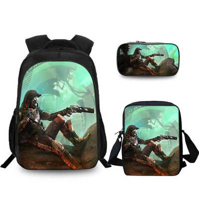 16″Destiny 2 Backpack School Bag+Shoulder Bag+Pencil Bag - Image 14