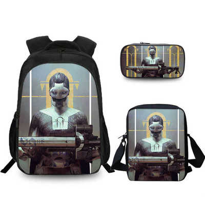 16″Destiny 2 Backpack School Bag+Shoulder Bag+Pencil Bag - Image 13