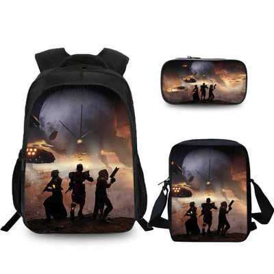 16″Destiny 2 Backpack School Bag+Shoulder Bag+Pencil Bag - Image 12