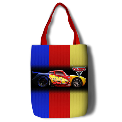 Cars 3 Canvas Grocery Bag Shopping Bag Reusable Large Shopping Canvas Bags Natural White Cloth Shoulder Bags Canvas Tote Bag Perfect for Crafting Decorating - Image 10