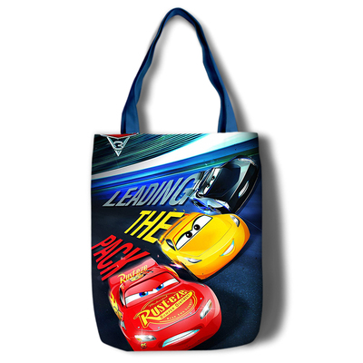 Cars 3 Canvas Grocery Bag Shopping Bag Reusable Large Shopping Canvas Bags Natural White Cloth Shoulder Bags Canvas Tote Bag Perfect for Crafting Decorating - Image 9