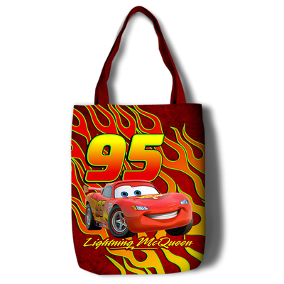 Cars 3 Canvas Grocery Bag Shopping Bag Reusable Large Shopping Canvas Bags Natural White Cloth Shoulder Bags Canvas Tote Bag Perfect for Crafting Decorating - Image 7