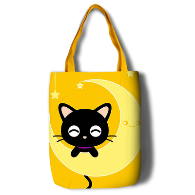 Cute Cat Print Canvas Tote Bag, Large Capacity Shoulder Bag, Women's  Reusable Handbag & Grocery Shopping Bag - Temu