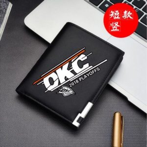 NBA PU Leather Short Wallets Black