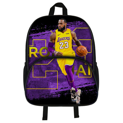 16"LeBron James Backpack School Bag Black - Image 6
