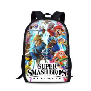 Super Smash Bros Backpack Kids Youth Student High Capacity Waterproof School Bag Birthday Gifts