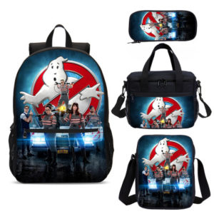 18″Ghostbusters Backpack School Bag+Lunch Bag+Messenger Bag+Pencil Bag