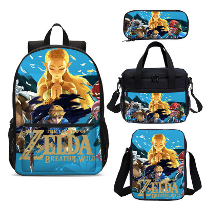 18″The Legend of Zelda Backpack School Bag+Lunch Bag+Messenger Bag+Pencil Bag - Image 7