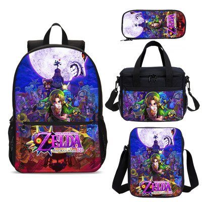 18″The Legend of Zelda Backpack School Bag+Lunch Bag+Messenger Bag+Pencil Bag - Image 10
