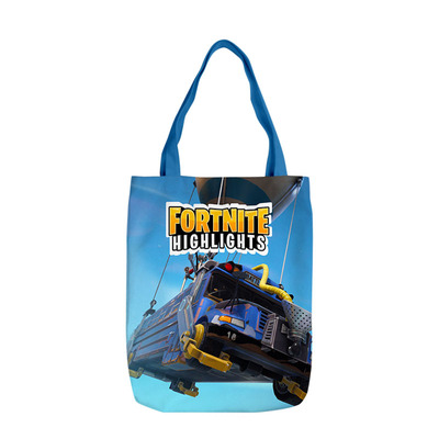 Fortnite Canvas Grocery Bag Shopping Bag Reusable Large Shopping Canvas Bags Natural White Cloth Shoulder Bags Canvas Tote Bag Perfect for Crafting Decorating