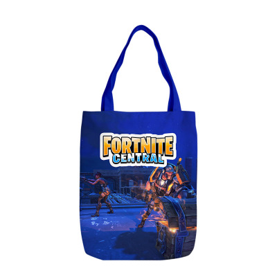 Fortnite Canvas Grocery Bag Shopping Bag Reusable Large Shopping Canvas Bags Natural White Cloth Shoulder Bags Canvas Tote Bag Perfect for Crafting Decorating - Image 2