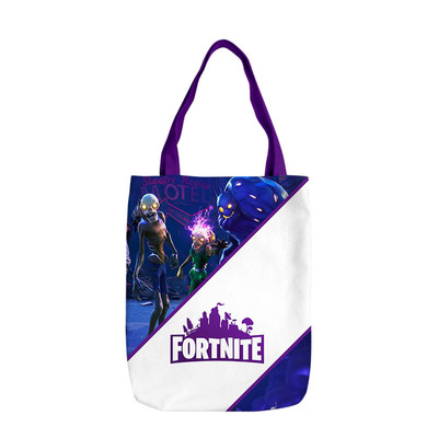 Fortnite Canvas Grocery Bag Shopping Bag Reusable Large Shopping Canvas Bags Natural White Cloth Shoulder Bags Canvas Tote Bag Perfect for Crafting Decorating - Image 19