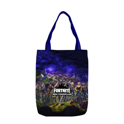 Fortnite Canvas Grocery Bag Shopping Bag Reusable Large Shopping Canvas Bags Natural White Cloth Shoulder Bags Canvas Tote Bag Perfect for Crafting Decorating - Image 11