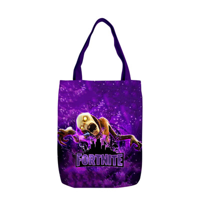 Fortnite Canvas Grocery Bag Shopping Bag Reusable Large Shopping Canvas Bags Natural White Cloth Shoulder Bags Canvas Tote Bag Perfect for Crafting Decorating - Image 9