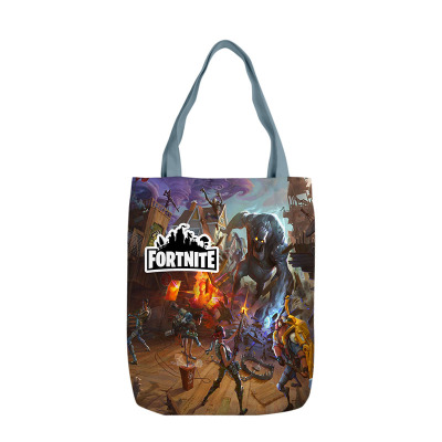 Fortnite Canvas Grocery Bag Shopping Bag Reusable Large Shopping Canvas Bags Natural White Cloth Shoulder Bags Canvas Tote Bag Perfect for Crafting Decorating - Image 6