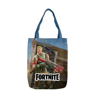 Fortnite Canvas Grocery Bag Shopping Bag Reusable Large Shopping Canvas Bags Natural White Cloth Shoulder Bags Canvas Tote Bag Perfect for Crafting Decorating - Image 5