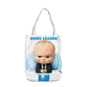 The Boss Baby Canvas Grocery Bag Shopping Bag Reusable Large Shopping Canvas Bags Natural White Cloth Shoulder Bags Canvas Tote Bag Perfect for Crafting Decorating