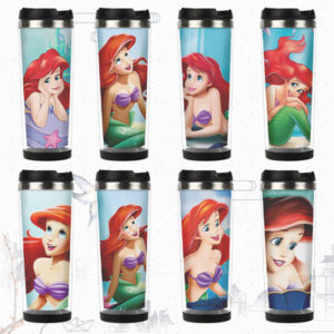 The Little Mermaid Water cup double insulated plastic cup
