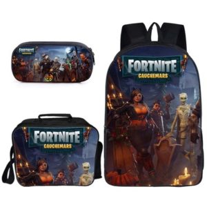 16″Fortnite Backpack School Bag+Lunch Bag+Pencil Bag