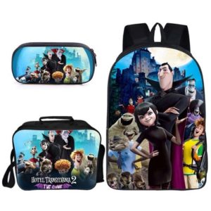 16″Hotel Transylvania Backpack School Bag+Lunch Bag+Pencil Bag