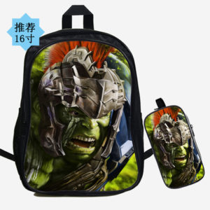 16″Hulk Backpack School Bag+Pencil Bag