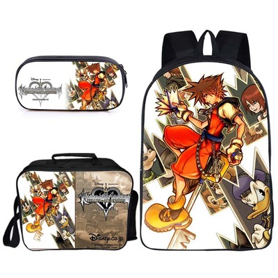 16″Kingdom Hearts Backpack School Bag+Lunch Bag+Pencil Bag - Image 4