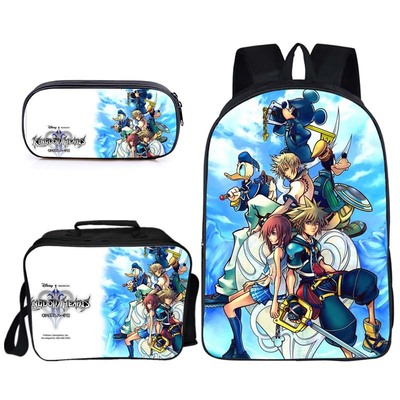 16″Kingdom Hearts Backpack School Bag+Lunch Bag+Pencil Bag - Image 6