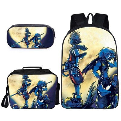 16″Kingdom Hearts Backpack School Bag+Lunch Bag+Pencil Bag - Image 7