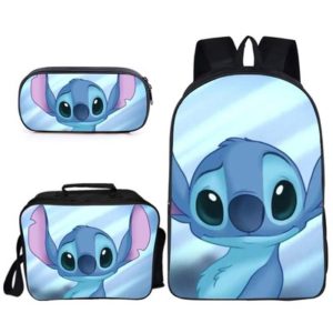 16″Lilo & Stitch Backpack School Bag+Lunch Bag+Pencil Bag