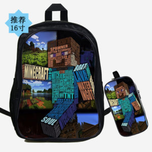 16″Creeper Backpack School Bag+Pencil Bag
