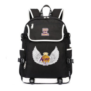 18“Kobe Bryant USB Backpack School Bag Black Blue