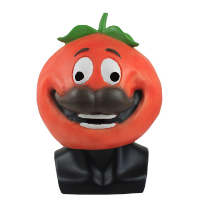 Fortnite Tomato Mask Helmet Latex Full Head Mask Cosplay Props