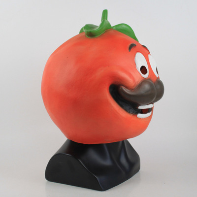 Fortnite Tomato Mask Helmet Latex Full Head Mask Cosplay Props - Image 2